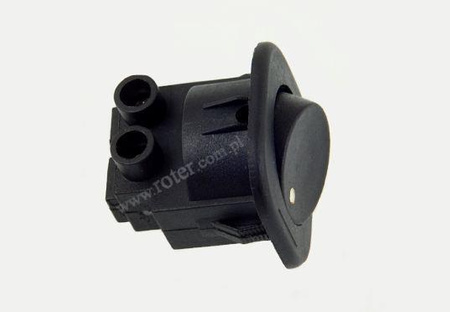 Przeł. kołyskowy okrągły kątowy czarny on-off