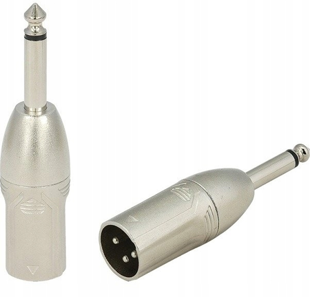 ADAPTER XLR MĘSKI WTYK DUŻY JACK 6.3 MONO 6,3 ROXTONE