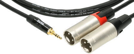 Kabel Jack 3.5 - 2x wtyk XLR 1,8m audio Klotz