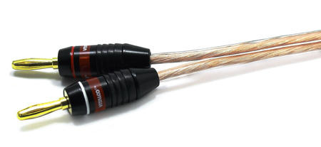 KABEL GŁOŚNIKOWY BANAN 1.5m 2x2.5mm2 MIEDŹ OFC POLSKI VITALCO WTYK BANANOWY