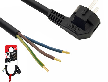 KABEL PRZEWÓD  ZASILAJĄCY Z WTYKIEM ELEKTRYCZNYM 3m SCHUKO 3X1,5MM2 GUMA