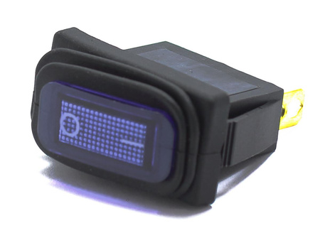 PRZEŁĄCZNIK HERMETYCZNY PROSTOKĄTNY NIEBIESKI 12V 20A