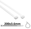 OPASKI KABLOWE 200/3.5 TRYTKI BIAŁE 100 SZT.