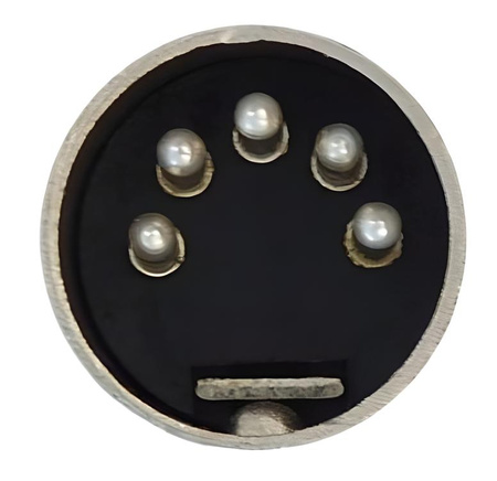 WTYK DIN 5 PIN METALOWY KĄTOWY NA KABEL PRZEWÓD