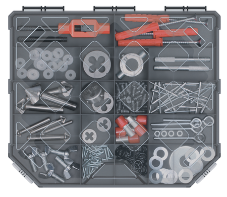 ORGANIZER SKRZYNKA NARZĘDZIOWA KUWETA TAGER 30 284x243x40 Z PRZEGRODAMI