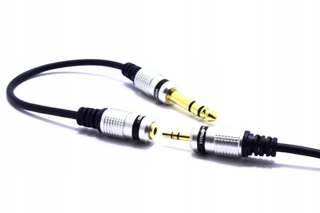 PRZEJŚCIÓWKA AUX JACK GNIAZDO 3,5 - WTYK 6,3 VITALCO JP202