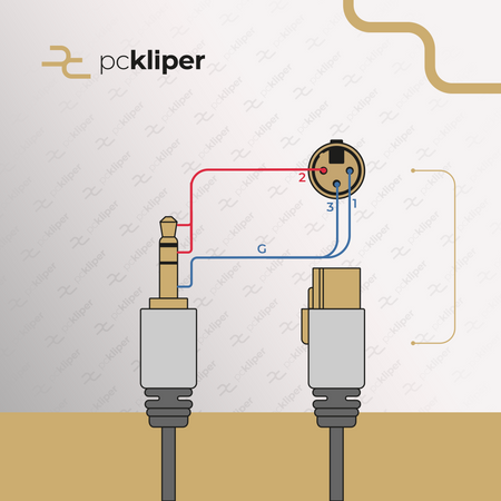 KABEL MIKROFONOWY JACK 3,5MM XLR ŻEŃSKI MK21 1M VITALCO