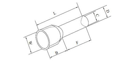 TULEJKA IZOLOWANA KABLOWA ZAKOŃCZENIE 35mm TULEJKI IZOLOWANE 50SZT
