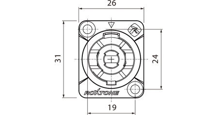 GNIAZDO SPEAKON 4 PIN GŁOŚNIKOWE ROXTONE RS4MD-T