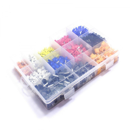 TULEJKI ZAKOŃCZENIA KABLOWE ZESTAW TULEJEK 1100 SZTUK POJEDYNCZE I PODWÓJNE