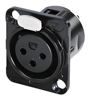 GNIAZDO XLR ŻEŃSKIE TABLICOWE RC3FDL-B REAN NEUTRIK MONTAŻOWE PANELOWE