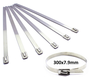 Opaska zaciskowa stalowa 300x7,9 opaski stalowe 100 sztuk metal