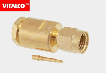 Wtyk SMA skręcany złoty RG58 Vitalco