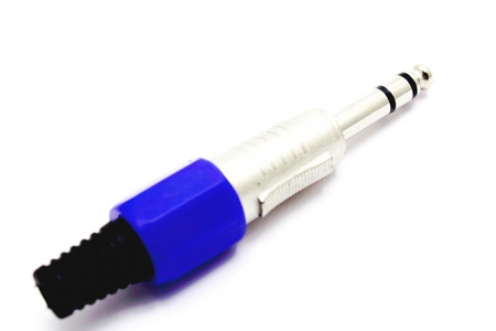 WTYK JACK 6,3 STEREO GUMA NIEBIESKI