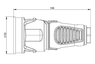 GNIAZDO GUMOWE PRZENOŚNE TAURUS2 2510-SR IP20 SCHUKO 16A