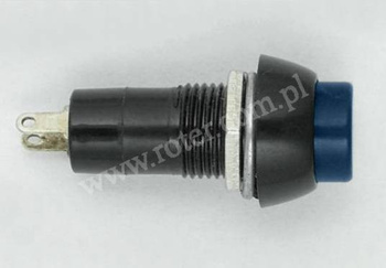 Przełącznik przyciskowy okrągły duży plastik 81B off-(on) niebieski