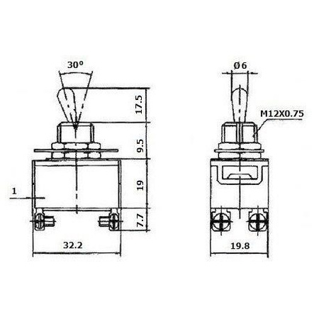 PRZEŁĄCZNIK DŹWIGNIOWY KN3(C)-201 ON-OFF