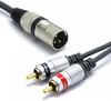 KABEL XLR MĘSKI 2x WTYK RCA VITALCO MKR04 1,5m