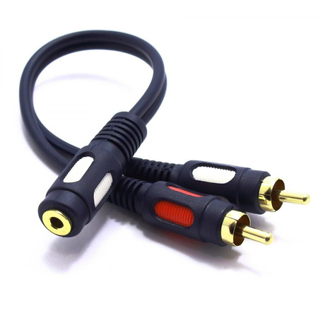 ADAPTER AUX GNIAZDO JACK 2X WTYK RCA CINCH VITALCO JR536