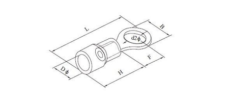 KONEKTOR OCZKOWY IZOLOWANY 4,3mm M4 100 SZT