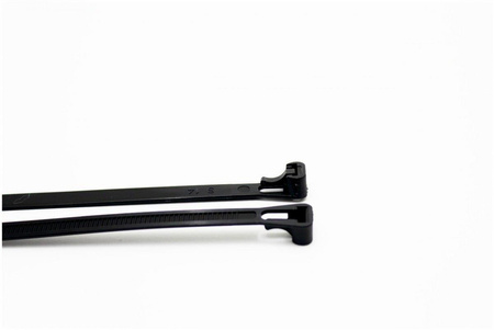 OPASKI KABLOWE OTWIERALNE 300/7.5 CZARNE 100 SZTUK