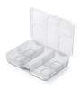 ORGANIZER NARZĘDZIOWY PRZEZROCZYSTY Z PRZEGRODAMI SQR BOX 20 NISKI SKRZYNKA