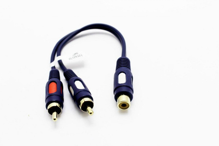 ADAPTER PRZEJŚCIE GNIAZDO RCA NA 2* WTYK RCA KABEL