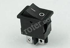 Przeł. kołyskowy mały czarny on-off