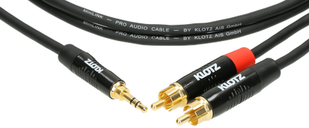 KABEL JACK 3.5 - 2X RCA 3m AUDIO KLOTZ