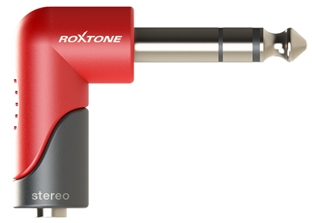 ADAPTER PRZEJŚCIÓWKA DUŻY JACK 6.3 MINI JACK 3.5 KĄTOWY WTYK 6,3 GNIAZDO 3,5 ROXTONE