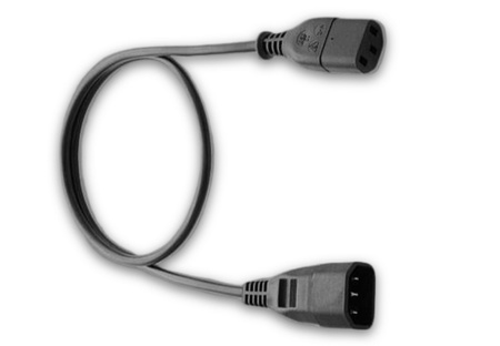 Kabel zasilania (przedłużacz) 3m czarny WN-12