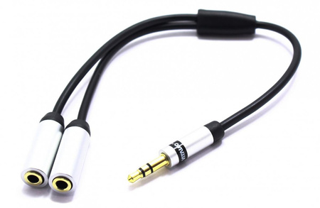 ADAPTER ROZDZIELACZ WTYK AUX 3,5 2X GNIAZDO JACK 3.5 VITALCO