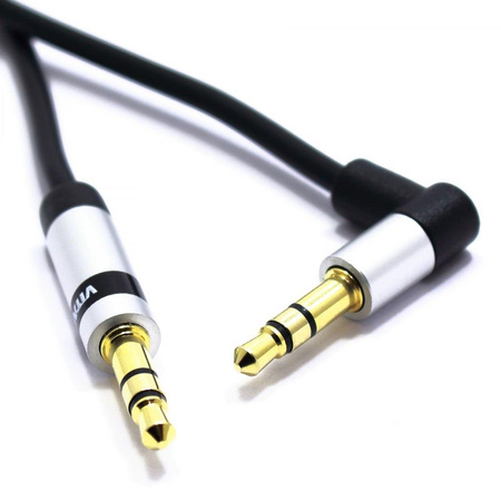KABEL AUX JACK 3,5 STEREO KĄTOWY JKJ53 0.5m VITALCO