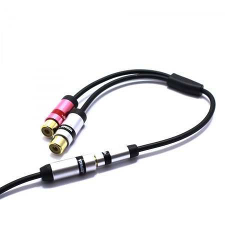 ADAPTER AUX WTYK JACK 2X GNIAZDO RCA CINCH SLIM VITALCO