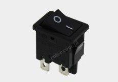 Przeł. kołyskowy mały 4pin/2poz czarny 8A HQ on-off