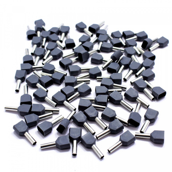 TULEJKA KABLOWA IZOLOWANA PODWÓJNA 2x2,5 mm  TULEJKI PODWÓJNE 2,5mm 100szt