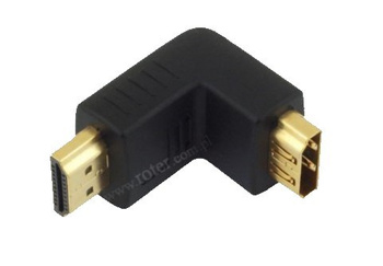 PRZEJŚCIÓWKA HDMI WTYK GNIAZDO KĄTOWE