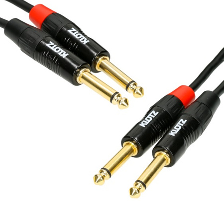 KABEL 2X JACK 6.3 - 2X JACK 6.3mm 3m KLOTZ