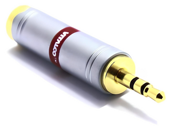 Adapter AUX gniazdo Jack 6,3 wtyk Jack 3,5 Vitalco chrom