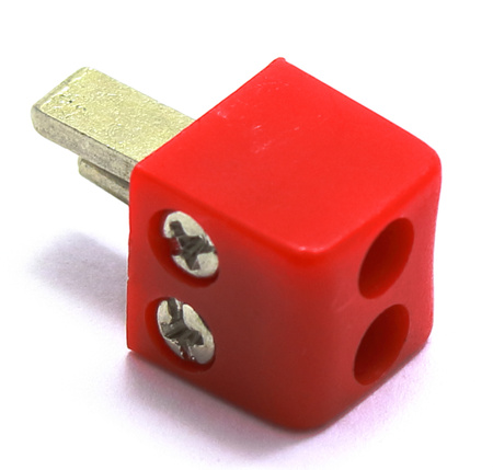 WTYK GŁOŚNIKOWY SKRĘCANY DIN 2 PROSTY UNITRA RADMOR CZERWONY 10 SZTUK