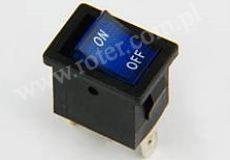 Przeł. podśw. mały 12V, niebieski