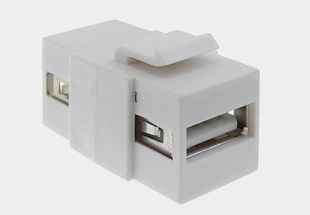 Łącznik USB 2.0 keystone biały