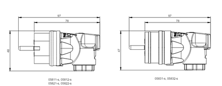 WTYK GUMOWY KĄTOWY SCHUKO 05821-S 16A IP44 230V