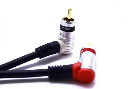 KABEL RCA KĄTOWY 2X RCA CHINCH VITALCO 7,5M RKD240