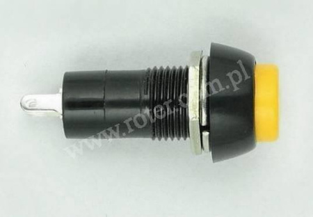 Przełącznik przyciskowy okrągły duży plastik 81B off-(on) żółty