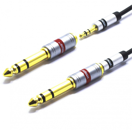 ADAPTER AUX JACK GNIAZDO 3,5 WTYK 6,3 STEREO VITALCO JP112