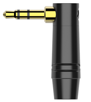 Wtyk Jack 3.5 kątowy stereo Roxtone RMJ3RPP-BG