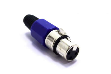 WTYK ŻEŃSKI MIKROFONOWY XLR CANON BLUE 3 PIN 