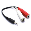 ADAPTER AUX WTYK JACK 3,5 2 GNIAZDA 6,3 MONO VITALCO