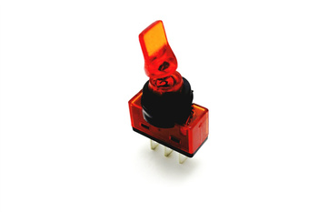 PRZEŁĄCZNIK PODŚWIETLANY LIZAK 12V CZERWONY